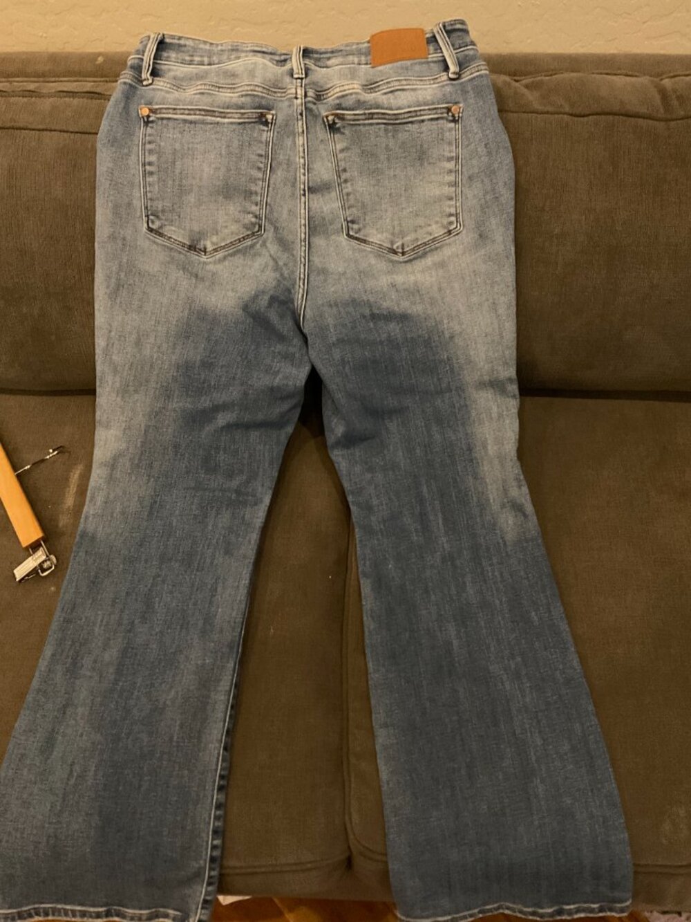 Judy Blue High Rise Bootcut Jeans | Grey-Blue Wash | Size 14W | Like New | - Picture 4 of 4